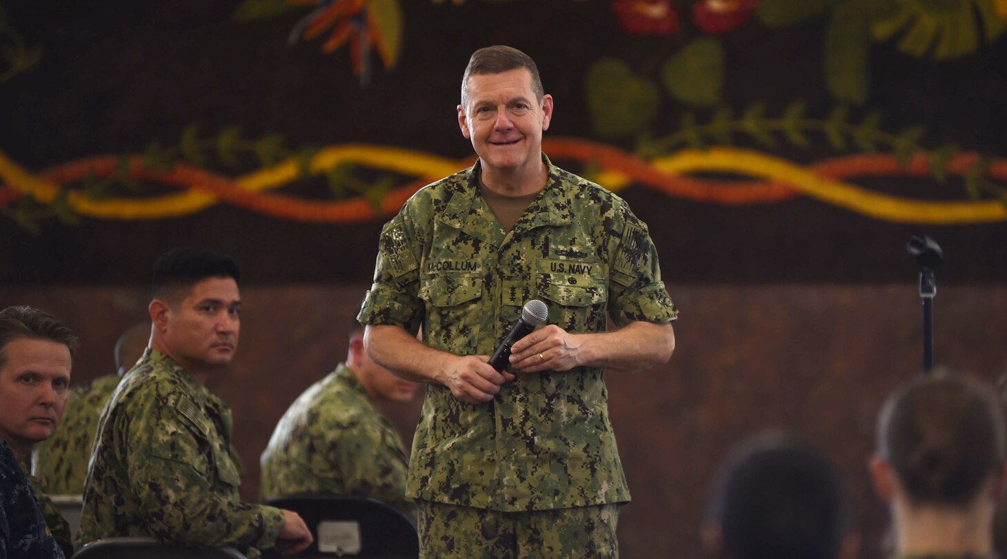 Vice Adm. McCollum Says Farewell > > Article View News