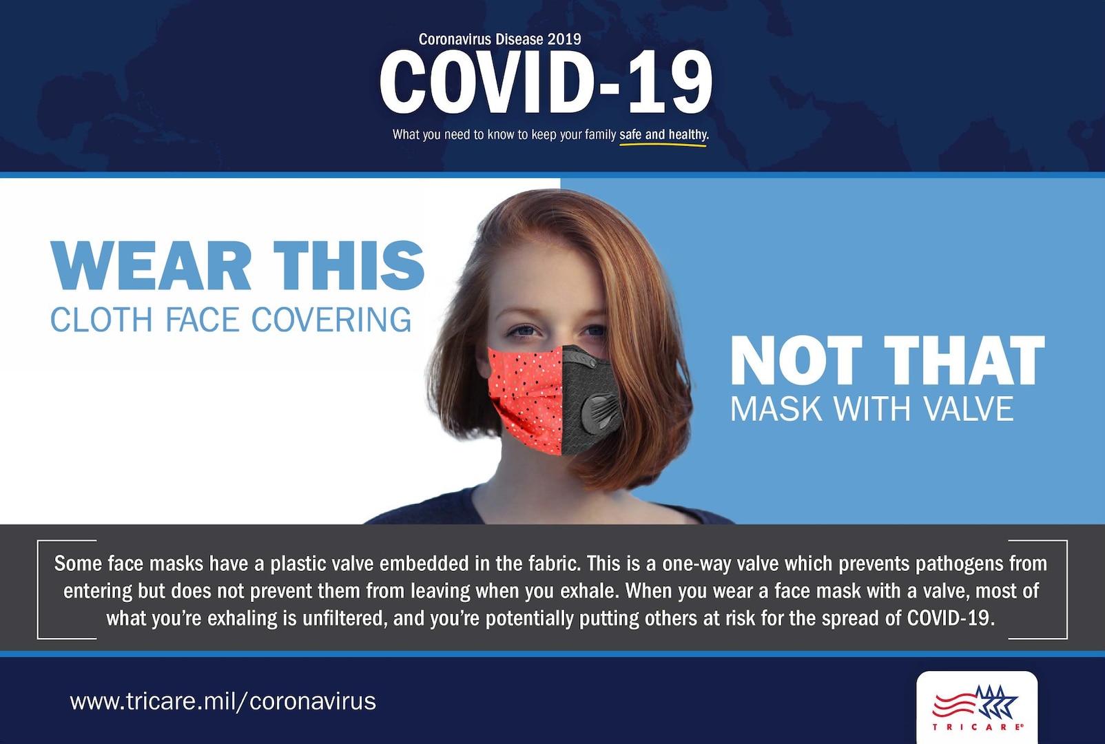 For safety purposes, effective Aug. 24, masks with filter valves or vents will no longer be permitted for wear in all San Antonio Military Health System facilities, to include Brooke Army Medical Center, Wilford Hall Ambulatory Surgical Center and all outlying clinics.