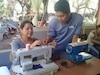 Community-based learning centers in Nicaragua use sewing machines provided via a shipment of humanitarian cargo from Wisconsin/Nicaragua Partners of the Americas Inc., with help from the Wisconsin National Guard as part of the National Guard’s State Partnership Program.