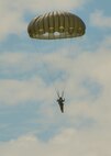 JOINT BASE MCGUIRE-DIX-LAKEHURST, N.J. – A Paratrooper with 404th Civil Affairs Battalion, United States Civil Affairs & Psychological Operations Command (Airborne), navigates the winds during a airborne operation here on Aug. 14, 2020. The unit conducted non-tactical airborne operations in order to maintain mission readiness and proficiency among their paratroopers.