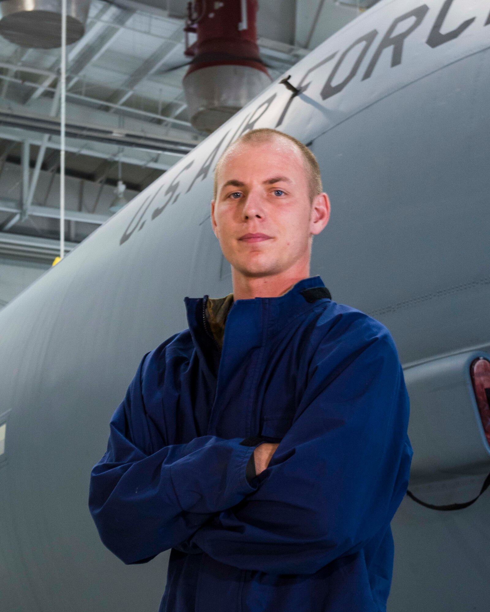 Air Force Reserve Staff Sgt. Tyler Blythe, 913th Maintenance Squadron, poses in front of the aircraft after he inspected the wing fuel tank of a C-130J Super Hercules at Little Rock Air Force Base, Ark., Aug. 6, 2020. Blythe enlisted into the active duty Air Force at 18 years old as a maintenance crew chief stationed in Arizona. (U.S. Air Force Reserve photo by Maj. Ashley Walker)