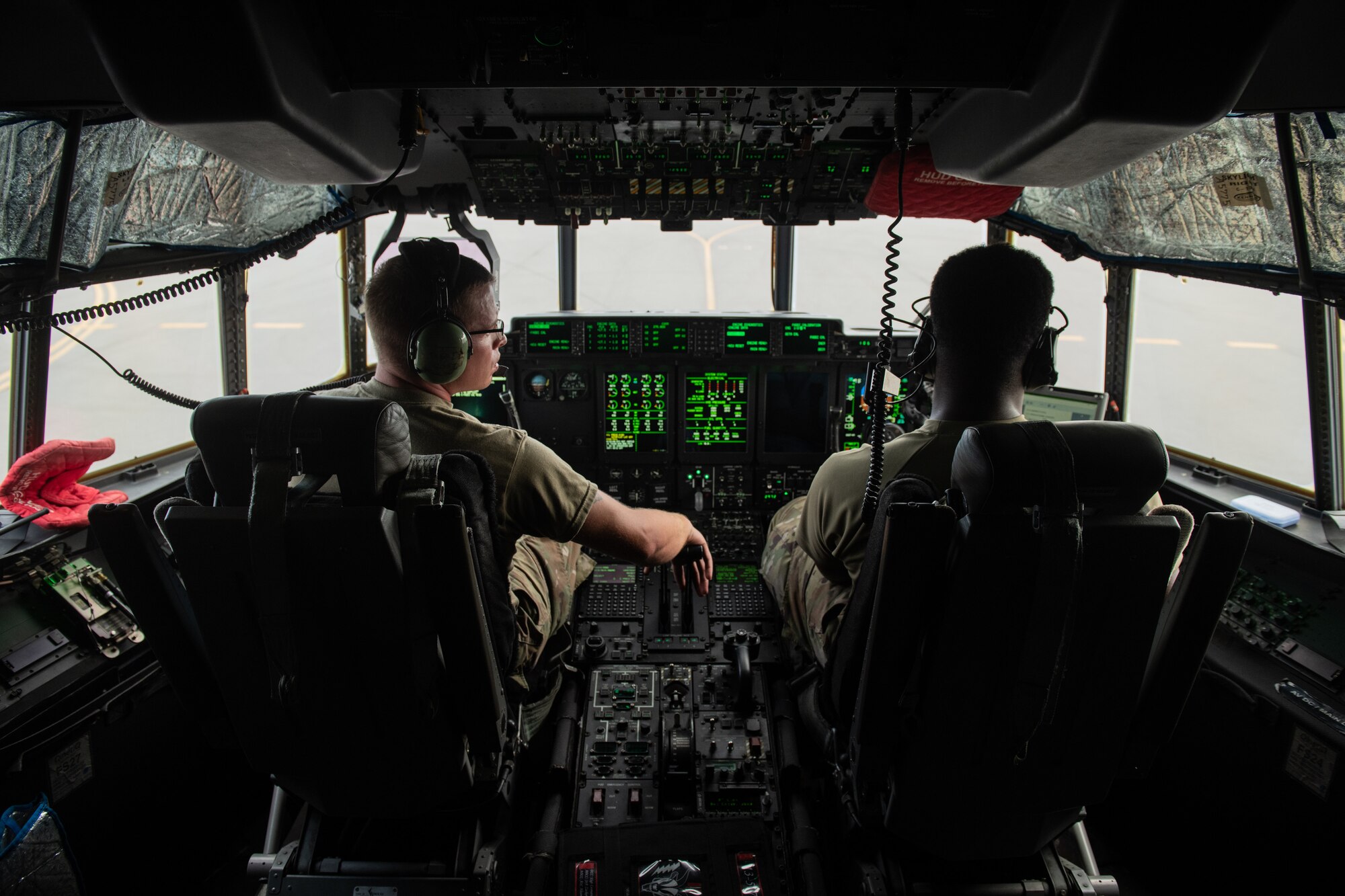 .S. Airmen assigned to the 353rd Special Operations Aircraft Maintenance Squadron conduct an engine test on an MC-130J Commando II July 30, 2020, at Kadena Air Base Japan. Maintainers ensure safe operation of the Commando II, which conducts infiltration, exfiltration, and resupply of U.S. and allied special operations forces.