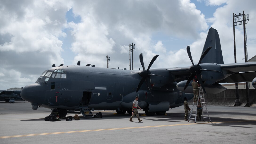 .S. Airmen assigned to the 353rd Special Operations Aircraft Maintenance Squadron conduct an engine test on an MC-130J Commando II July 30, 2020, at Kadena Air Base Japan. Maintainers ensure safe operation of the Commando II, which conducts infiltration, exfiltration, and resupply of U.S. and allied special operations forces.