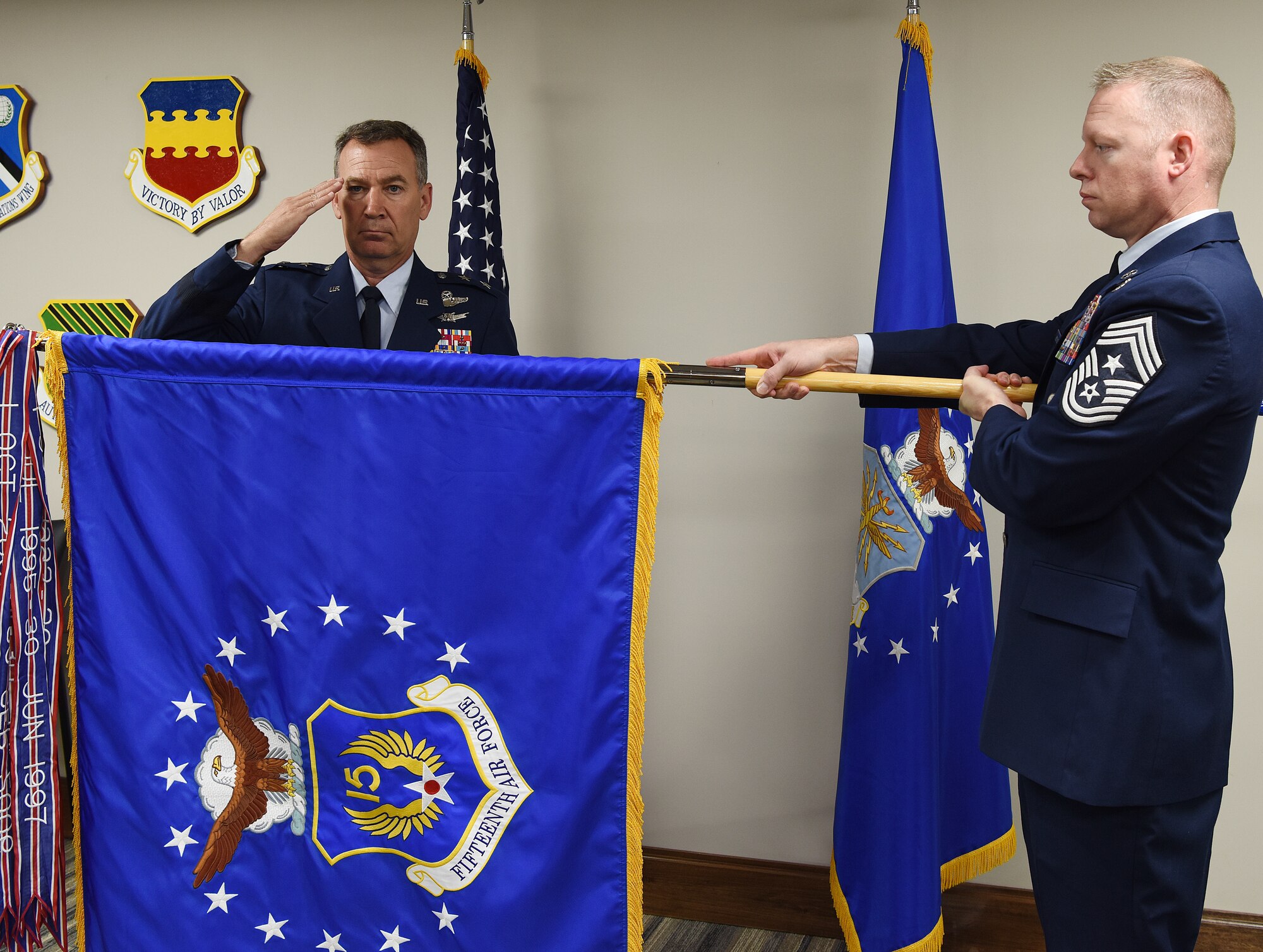 Major General Chad Franks assumes command of the 15th Air Force