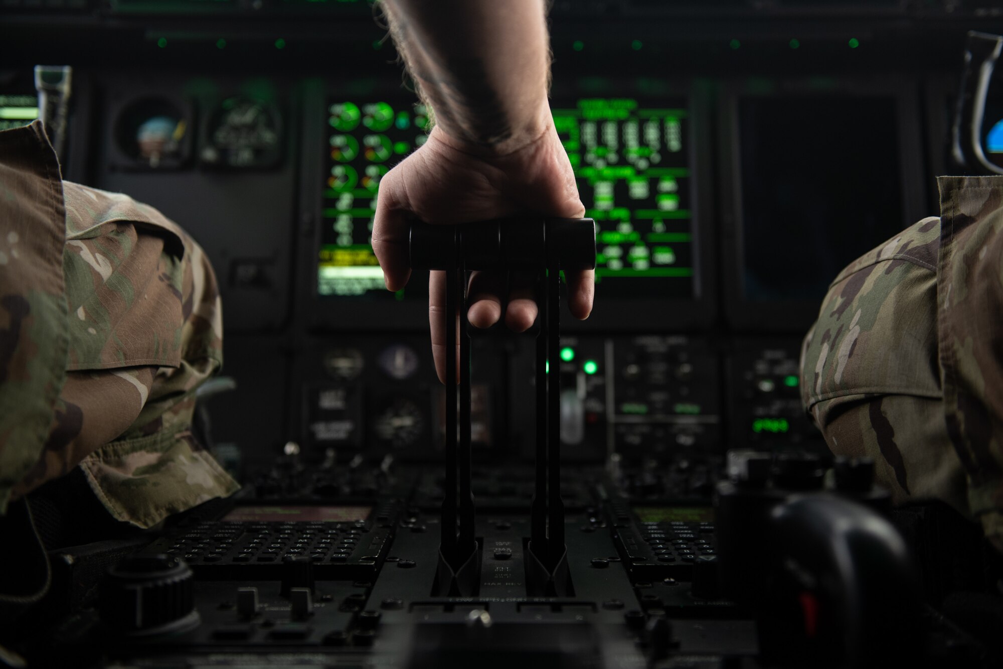 .S. Airmen assigned to the 353rd Special Operations Aircraft Maintenance Squadron conduct an engine test on an MC-130J Commando II July 30, 2020, at Kadena Air Base Japan. Maintainers ensure safe operation of the Commando II, which conducts infiltration, exfiltration, and resupply of U.S. and allied special operations forces.
