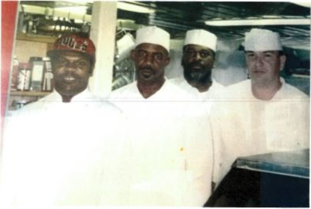 IN THE PHOTO, Dredge Hurley Ship Keeper Curtis Williams poses alongside his coworkers in 1994. Williams is celebrating a little over 30 years of service with the Memphis District U.S. Army Corps of Engineers.
