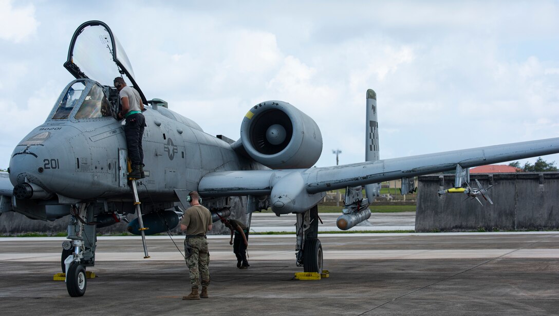 A-10s fly on Guam