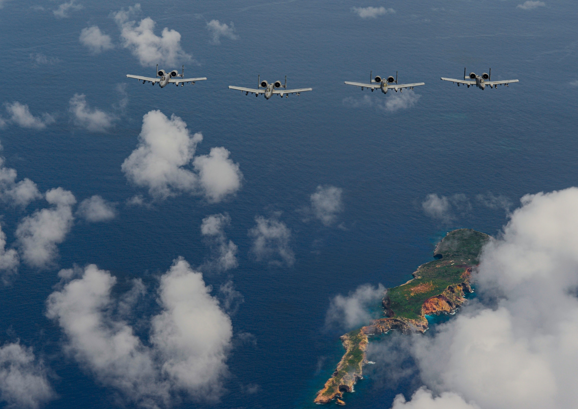 A-10s fly on Guam