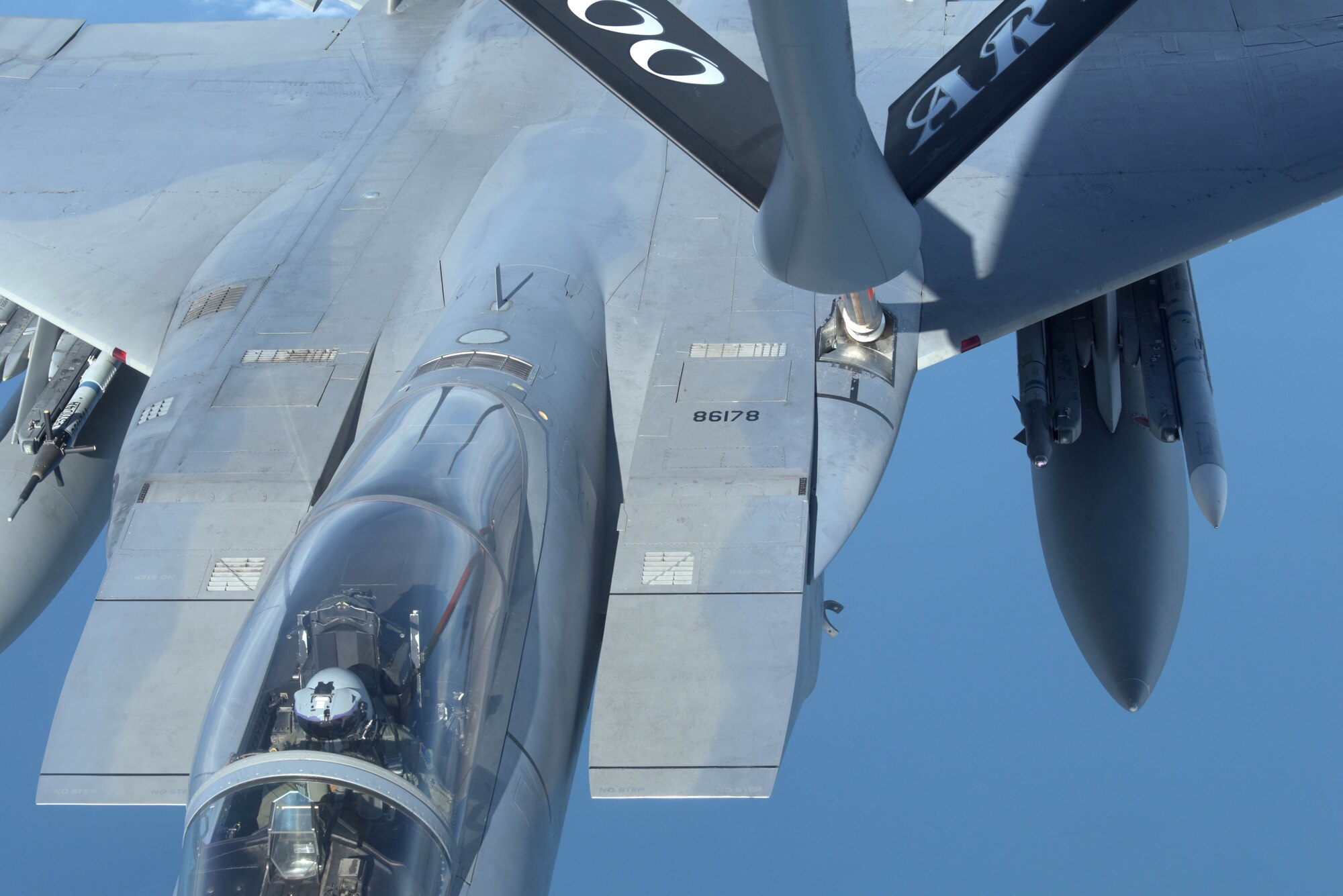 F-15 receives fuel