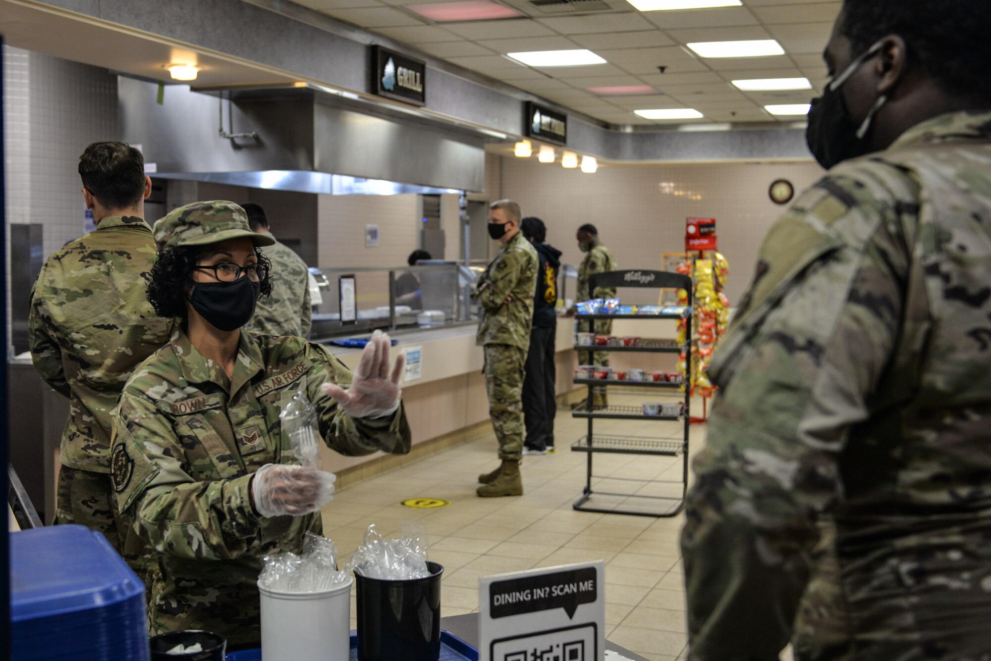 Reserve Citizen Airmen from the 446th Force Support Squadron take over the operation of the Olympic Dining Facility.