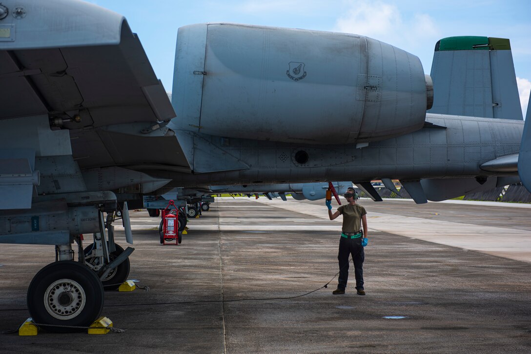 A-10s fly on Guam