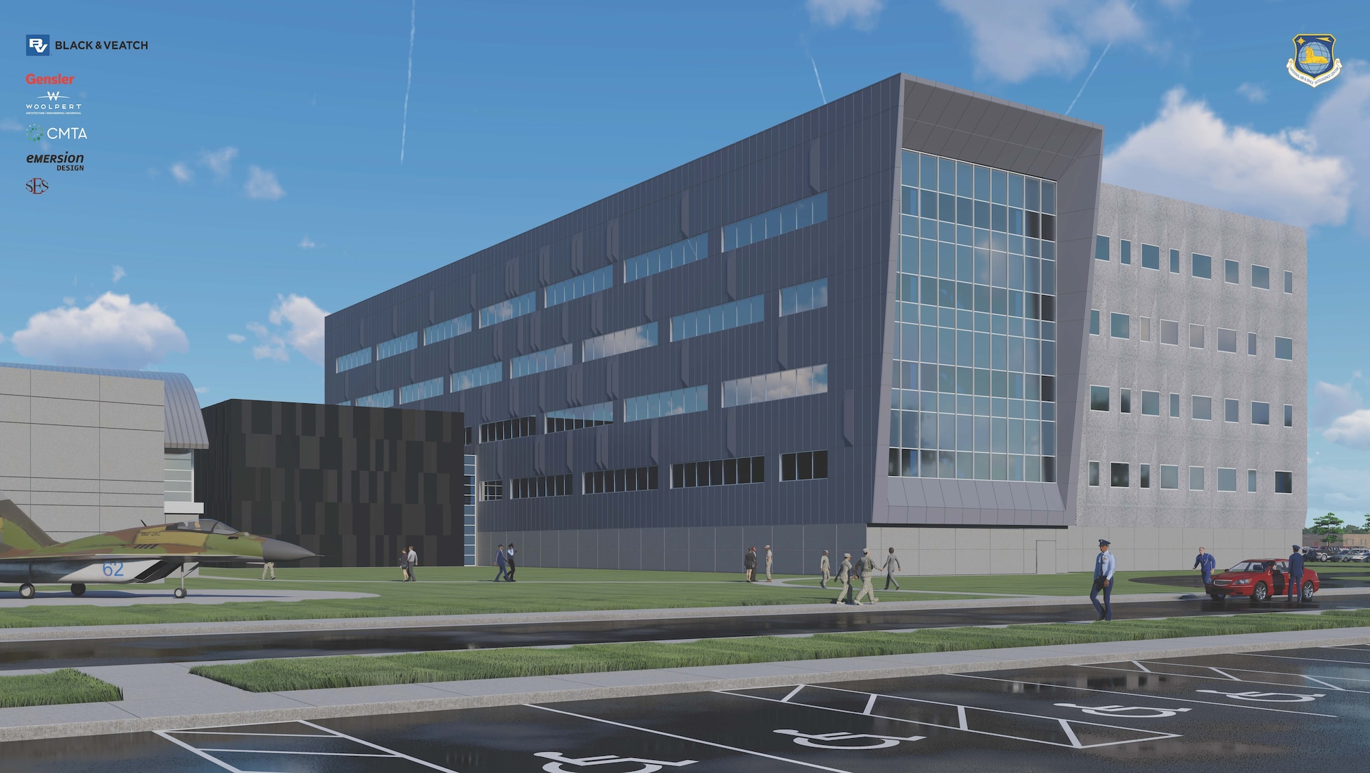 Artist rendering of the new National Air and Space Intelligence Center at Wright-Patterson Air Force Base, Ohio.
