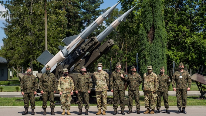 Brig. Gen. Gregory Brady, the commander of the 10th Army Air and Missile Defense Command, visited Poland on Aug. 11-12 at the request of Polish Col. Kazimierz Dynski, commander of the 3rd Surface to Air Defense Brigade, in order to facilitate the planning and execution of future exercises in the European theater.