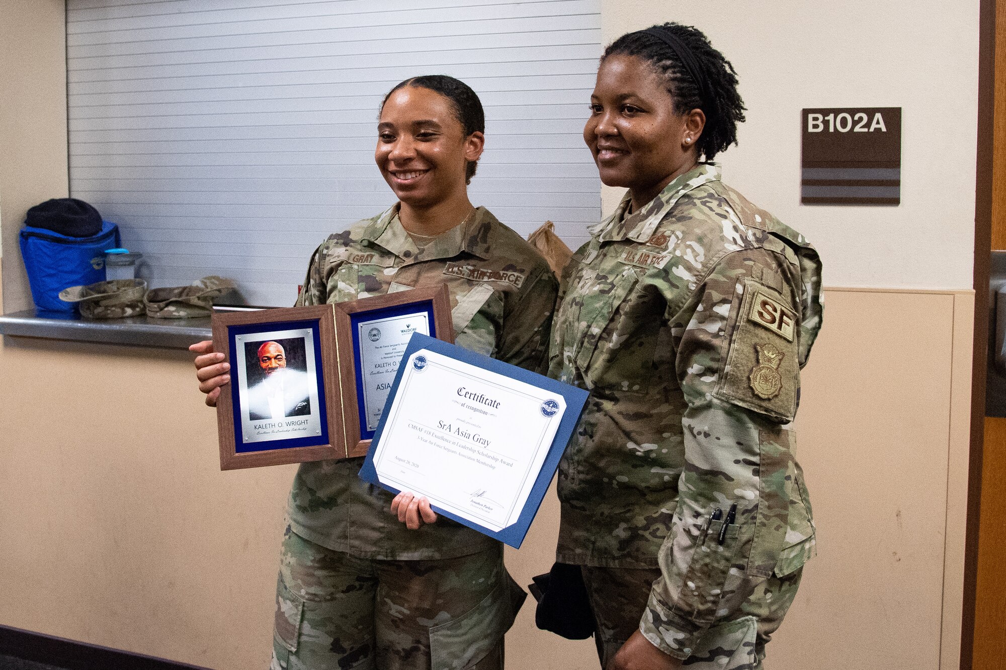 2nd SFS Airman awarded Kaleth O. Wright Excellence in Leadership Scholarship