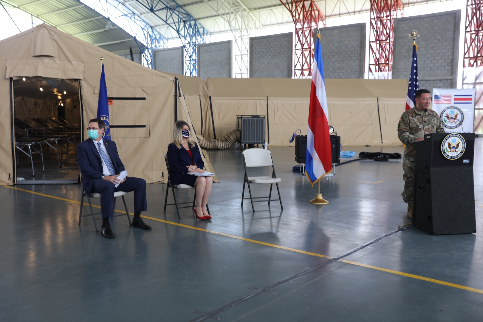 U.S. Ambassador to Costa Rica Sharon Day delivered three field hospitals, purchased by U.S. Southern Command (SOUTHCOM), to the Costa Rican government during an official donation ceremony.