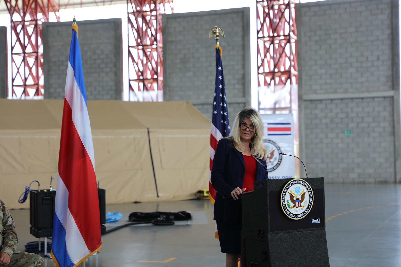 U.S. Ambassador to Costa Rica Sharon Day delivered three field hospitals, purchased by U.S. Southern Command (SOUTHCOM), to the Costa Rican government during an official donation ceremony.