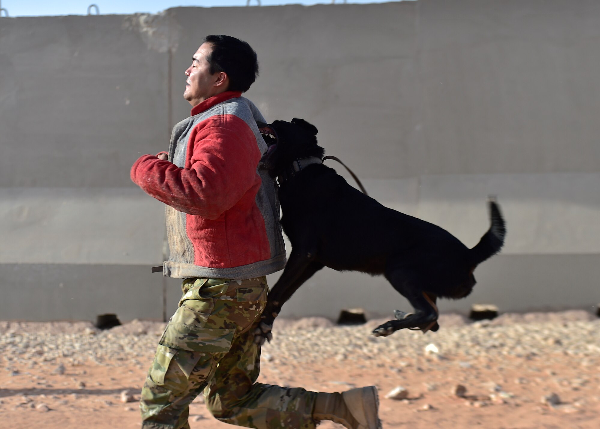 378 AEW leadership visit security forces down range