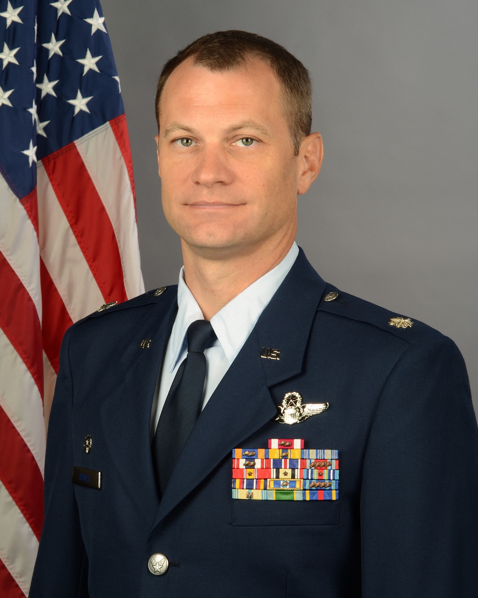 Portrait of Lt. Col. Daniel Bowes, commander of the 157th Fighter Squadron at McEntire Joint National Guard Base, S.C., Aug. 19, 2020. (U.S. Air National Guard photo by Senior Master Sgt. Edward Snyder, 169th Fighter Wing Public Affairs)
