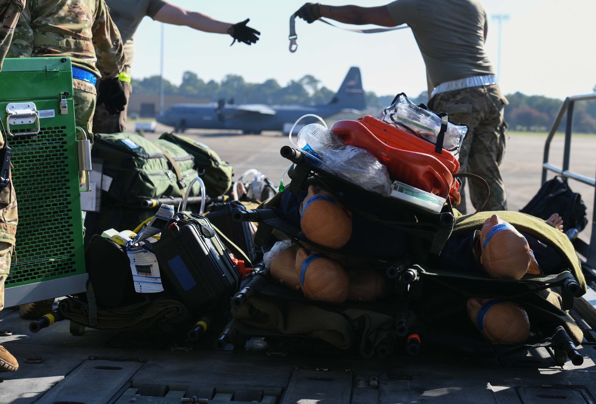 Equipment is prepared for loading