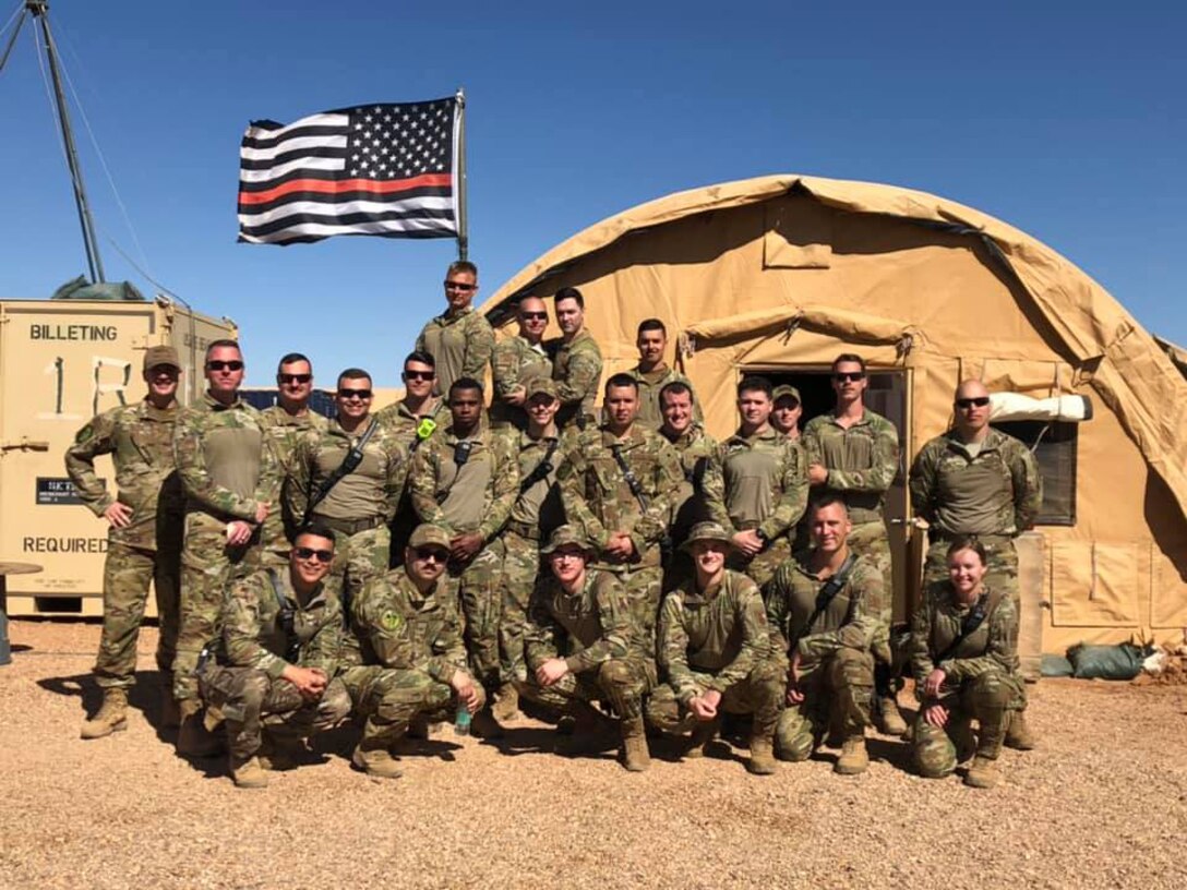 Alaska Air National Guard Fire Protection Specialists assigned to the 176th Civil Engineer Squadron in Niger, Africa during their 2020 deployment. (Alaska National Guard Courtesy Photo)