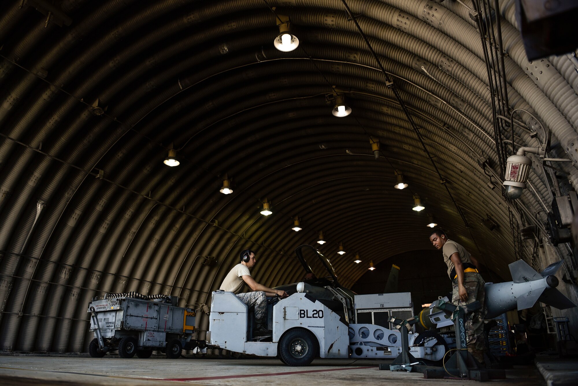A photo of Airmen performing maintenance.