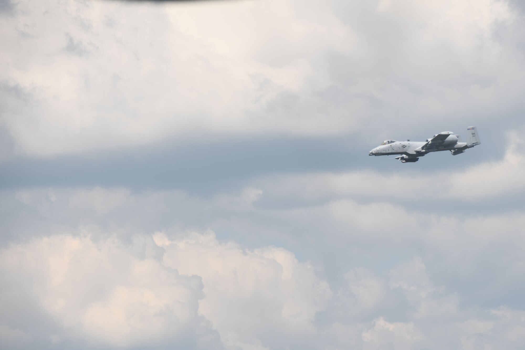 An aircraft flies in the sky