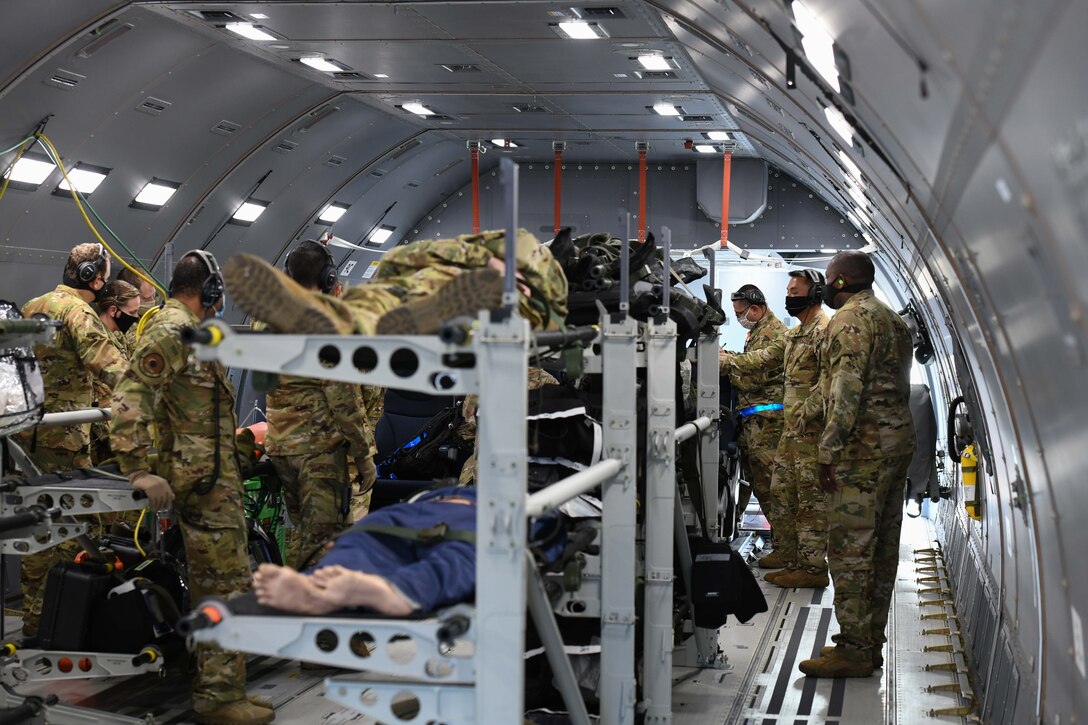 Airmen hold a meeting