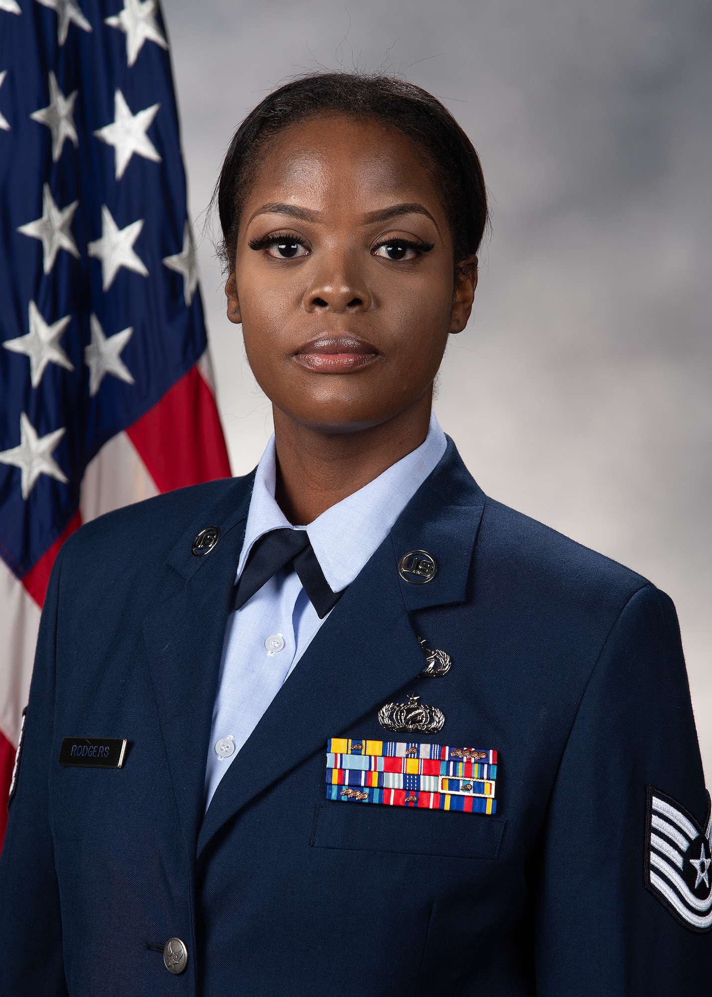 Official portrait of Tech. Sgt. Frances Rodgers. (U.S. Air Force photo by Roland Balik)