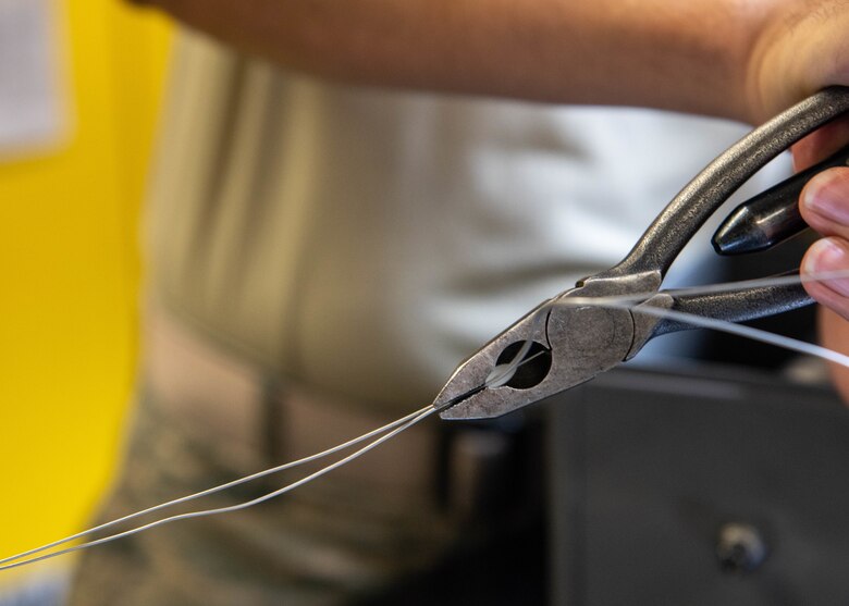 Hydraulics Airman assembles F-16 brake