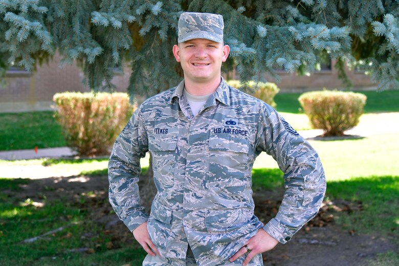 A portrait of Tech.Sgt. Joshua Feekes.