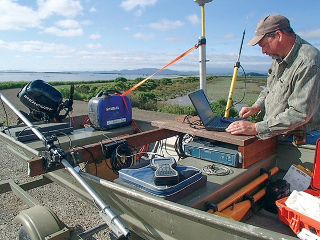 Data collection at a wetland restoration site that is providing coastal resilience and environmental valuein San Francisco Bay, CA