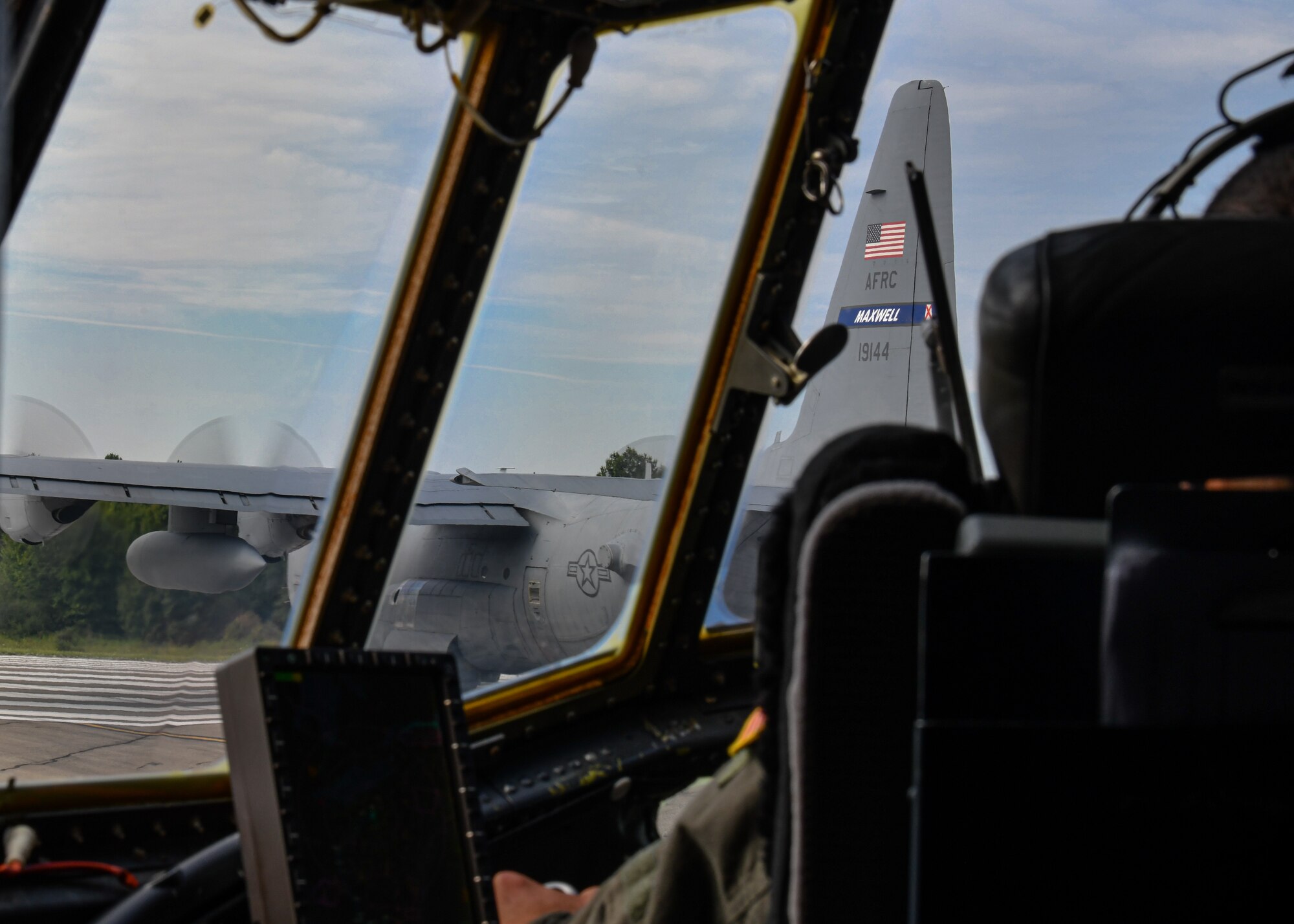 A C-130H Hercules assigned to the 908th Airlift Wing, Maxwell Air Force Base, Alabama, taxis on the flightline on Aug. 23, 2020, at Youngstown Air Reserve Station in Vienna, Ohio. Five Air Force Reserve units from the 22nd Air Force and a West Virginia Air National Guard unit participated in Rally in the Valley, a multi-day C-130 training exercise under a distributed operations concept, Aug. 22-25, 2020. The exercise included cargo drops, high-altitude paratrooper drops, task force resupply and personnel extraction.