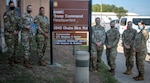 (From left) Brooke Army Medical Center Troop Command leaders; Capt. Arie Emde, Capt. Audrey Mosley, Capt. Veronica Waites-Moore, Lt. Col. Meghan Muller, Capt. Tamara Johnson-Caswell, 1st Sgt. Carrie Hurst and 1st Sgt. Melinda Griffin pose for a photo outside Troop Command Headquarters, Joint Base San Antonio-Fort Sam Houston, Aug. 27. For the first time, the battalion and all five companies are commanded by women.