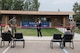 Brandi Hoff, True North Program Manager, cuts the ribbon to symbolize the opening of the new Welcome Center facility.  The 5th Bomb Wing held a ribbon-cutting ceremony to introduce a new Welcome Center facility August 21, 2020 at Minot Air Force Base, North Dakota.