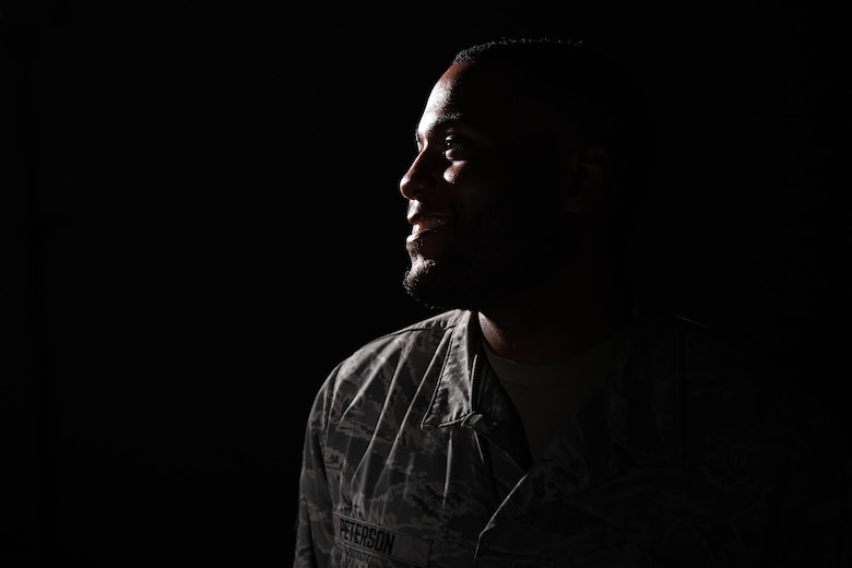 Staff Sgt. Jarrod Peterson, a 72nd Test and Evaluation Squadron software engineer, poses for a photo, July 8, 2020, at Whiteman Air Force Base, Missouri. Peterson, who is an Airman passionate to initiate change within his community, develops and maintains software for training modules in the Air Force. (U.S. Air Force photo by Staff Sgt. Sadie Colbert)
