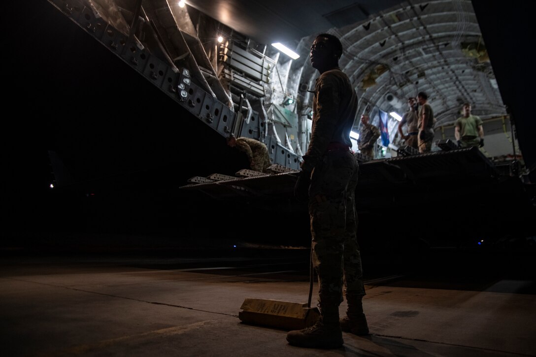 86th Expeditionary Logistics Readiness Squadron aerial porter, also known as 'port dawgs'