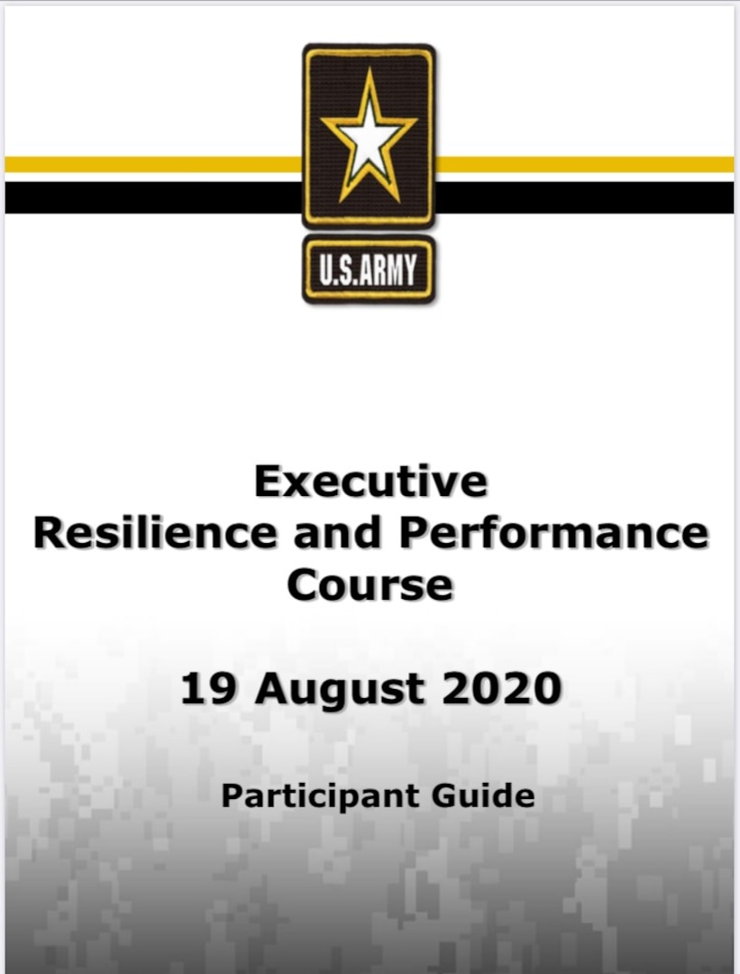 An image used for the U.S. Army Training Center's Executive Resilience and Performance Course