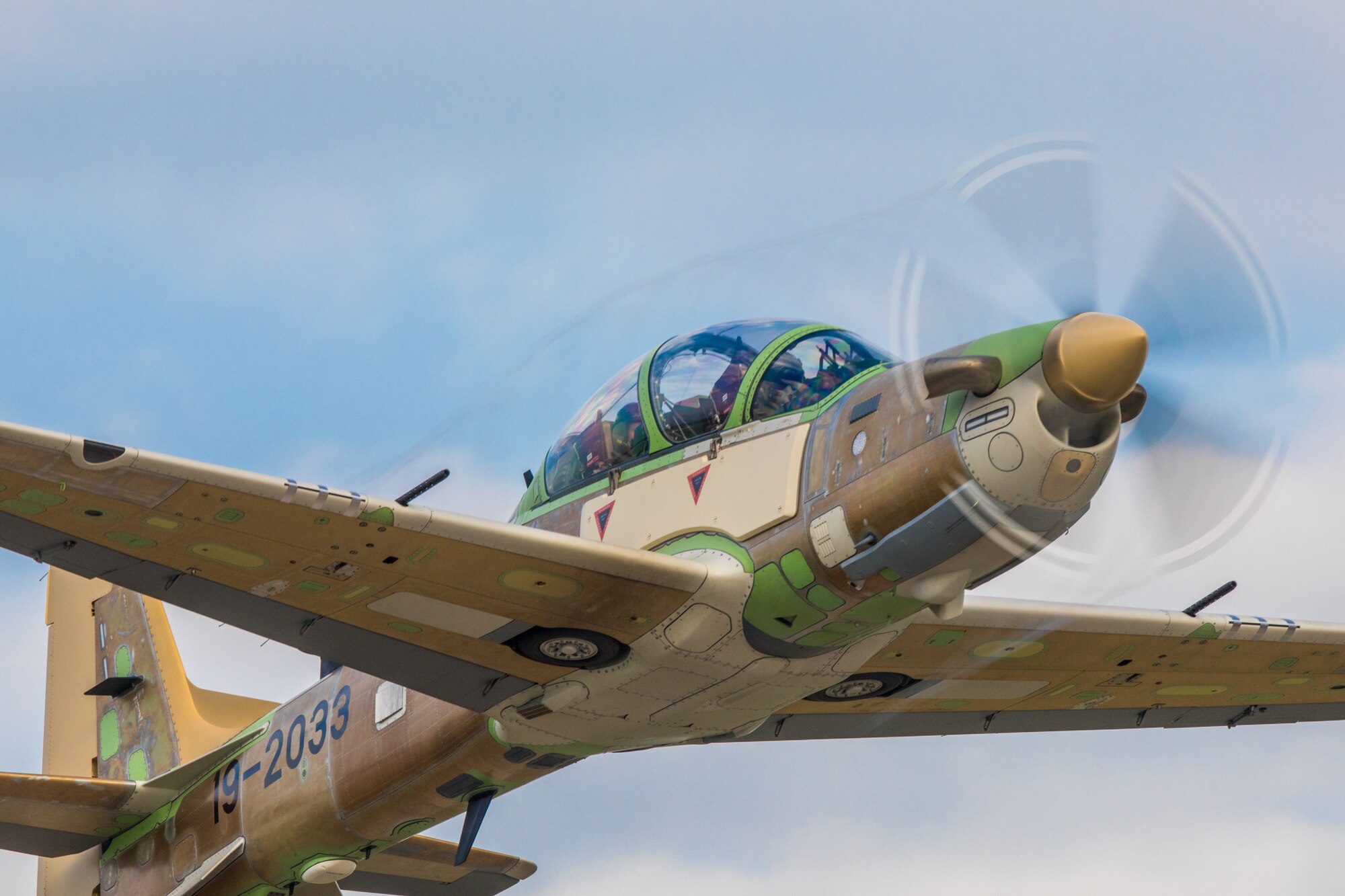 Sierra Nevada Corporation (SNC) and Embraer Defense & Security successfully conducted the inaugural flight of an A-29 Super Tucano light attack, combat and reconnaissance aircraft for the Nigerian Air Force (NAF) at the production facility in Jacksonville, Florida, April 16. (Courtesy photo)