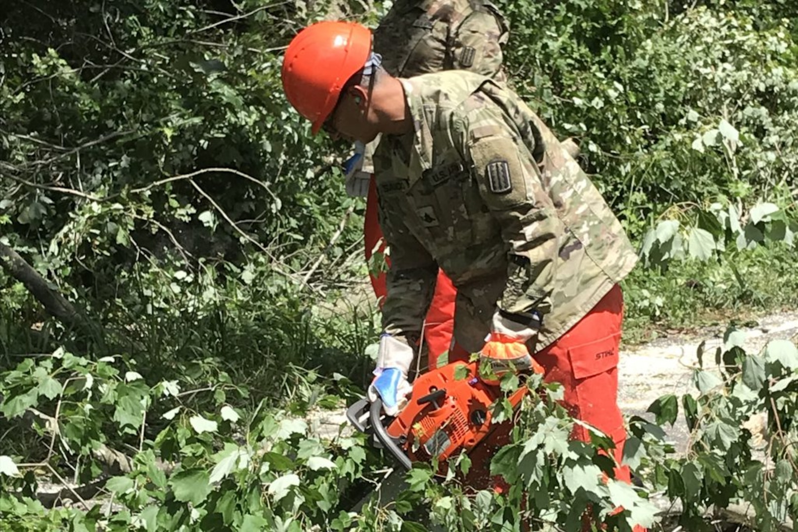 VNG Soldiers help clear roads after TS Isaias