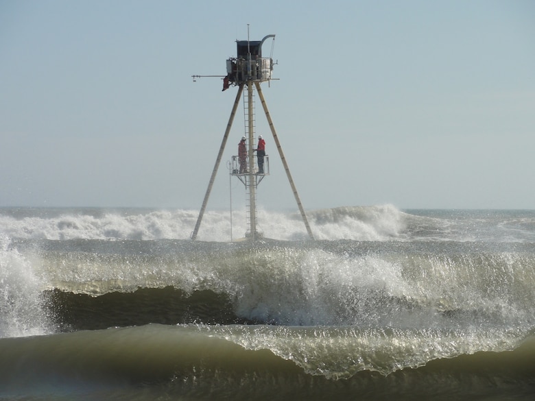 The Coastal Research Amphibious Buggy (CRAB) capturing data to better quantify wave shape and associated sediment transport.