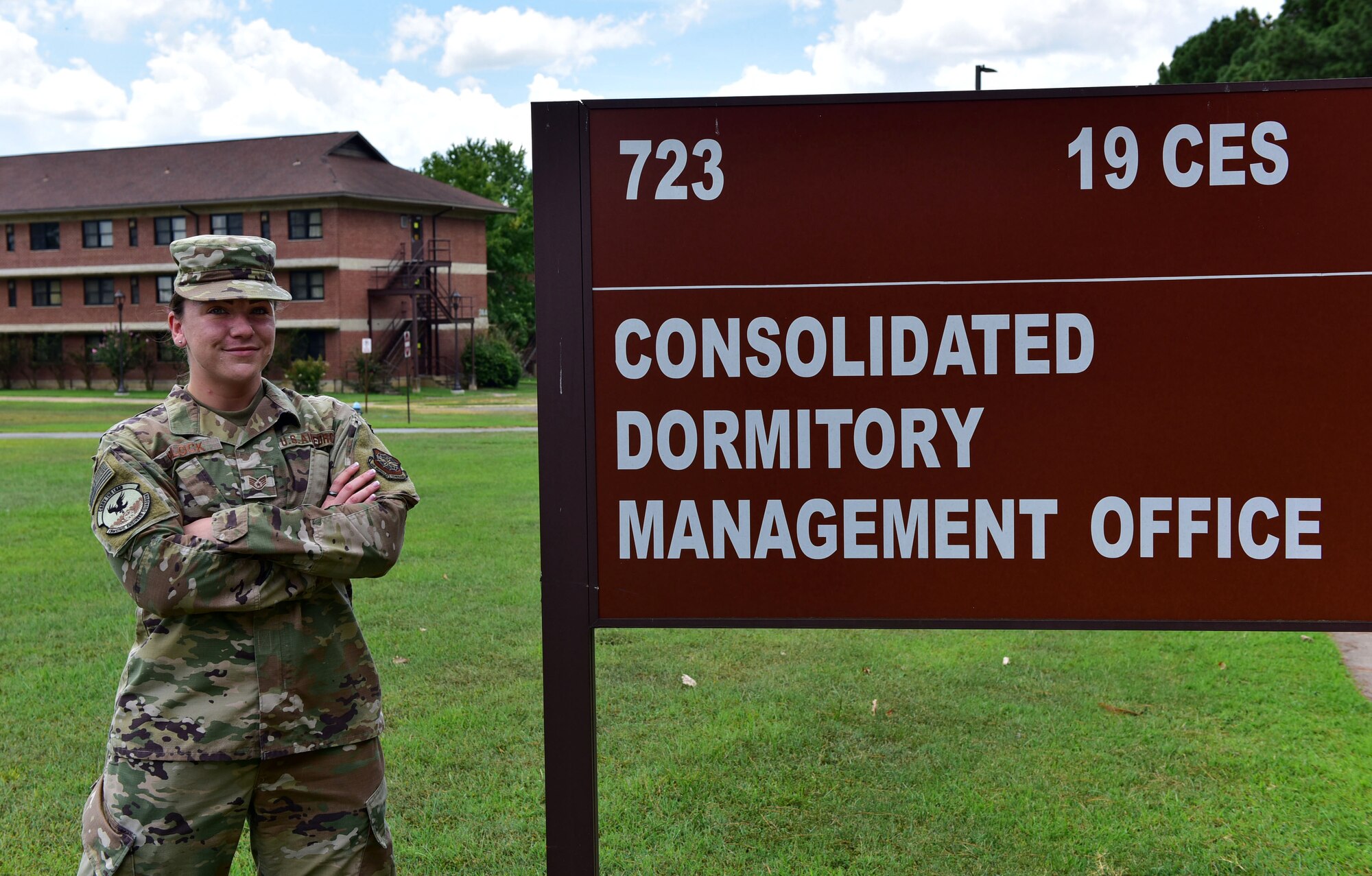 An Airman poses for a photo