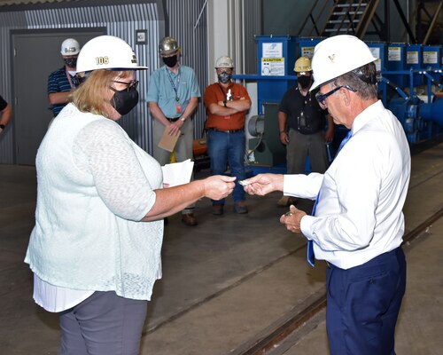 Portsmouth Naval Shipyard, Kittery, Maine, August 24, 2020: The Honorable Charles A Williams, Assistant Secretary of the Navy (Energy, Installations and Environment) visits the shipyard. (U.S. Navy photo by Jim Cleveland/Released)