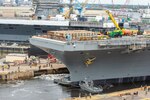 Norfolk Naval Shipyard (NNSY) undocked USS George H.W. Bush (CVN 77) on time Aug. 29, a key milestone in the carrier’s Drydocking Planned Incremental Availability (DPIA).