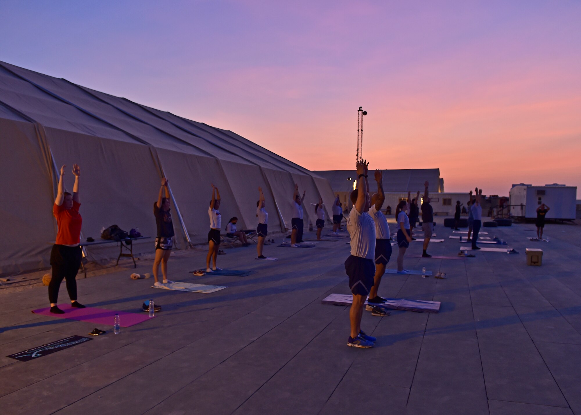 378 AEW honors Women’s Equality Day with sunrise yoga