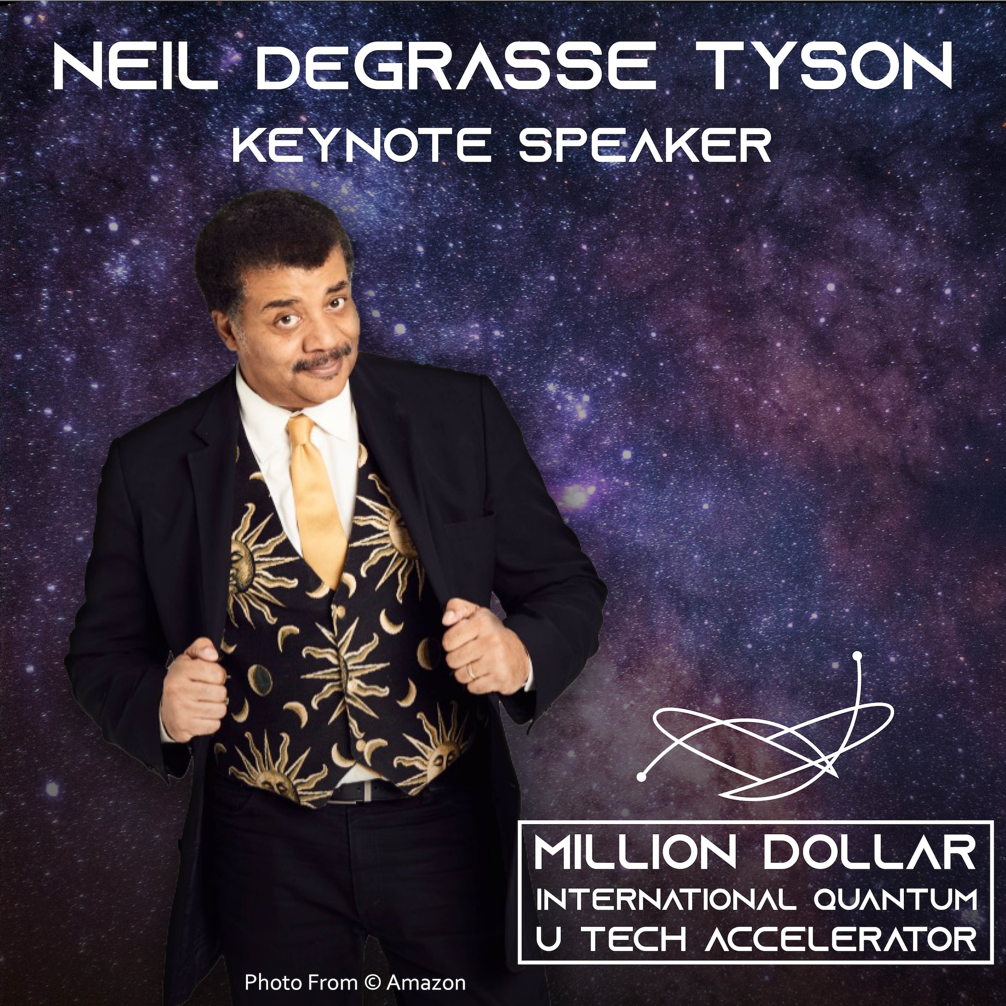 Astrophysicist Dr. Neil deGrasse Tyson, will join U.S. Air Force and U.S. Space Force Acquisition Executive Dr. Will Roper, in delivering a keynote presentation, “Quantum Fundamentals for Everyone,” at 10 a.m. Eastern, September 3, during the live, virtual “Million Dollar International Quantum U Tech Accelerator.” (Photo courtesy of © Amazon.)
