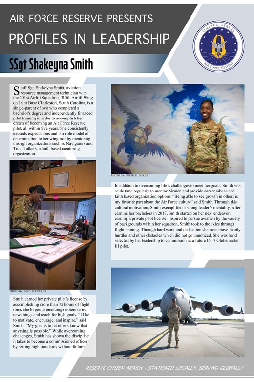 Staff Sgt. Shakeyna Smith selected for latest AFRC Profiles in Leadership