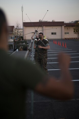 U.S. Marines with Marine Wing Support Squadron (MWSS) 171 assemble the combat operations center (COC) during Exercise Active Shield aboard Marine Corps Air Station Iwakuni, Japan, Oct. 26, 2020. Marines with MWSS-171 assembled the COC to provide security operations during the exercise. Active Shield is an annual bilateral exercise partnering U.S. and Japanese forces for the protection and defense of MCAS Iwakuni and other assets in the region in order to sustain military operations in support of the U.S.-Japan Alliance. (U.S. Marine Corps photo by Lance Cpl. Bryant Rodriguez)