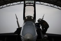 U.S. Marines with Marine All Weather Fighter Attack Squadron 533 participate in Exercise Keen Sword 2021 at Marine Corps Air Station Iwakuni, Japan, Nov. 2, 2020. Keen Sword is a joint, bilateral training exercise involving U.S. forces and Japan Self-Defense Force personnel designed to increase the combat readiness and interoperability of the Japan-U.S. alliance. (U.S. Marine Corps photo by Lance Cpl. Bryant Rodriguez)