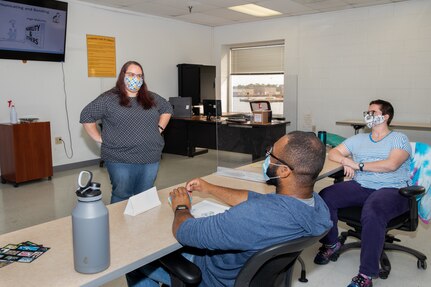 Code 2370 Meagan Goodwin interacts with students during a training seminar.