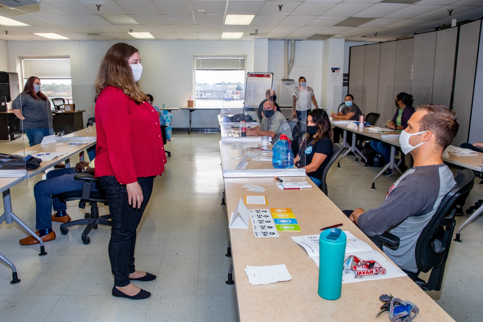 Code 2310.7 Beka Adams interacts with students during a training seminar.